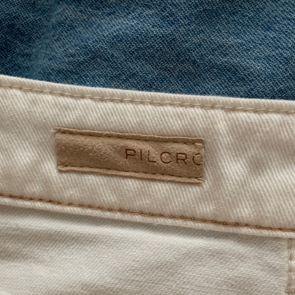 Pilcro Women's Joey High Rise Wide Leg White Jeans - Picture 7 of 9